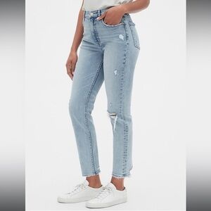 GAP High Rise Cigarette Jeans in Blue
